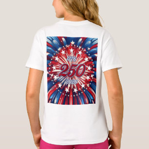 Camiseta Aniversário de 250 anos da América 1776-2026 Fogos