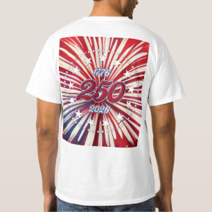 Camiseta Aniversário de 250 anos da América 1776-2026 Fogos