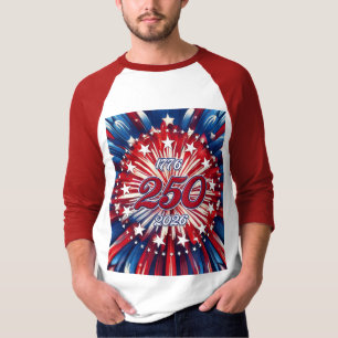 Camiseta Aniversário de 250 anos da América 1776-2026 Fogos