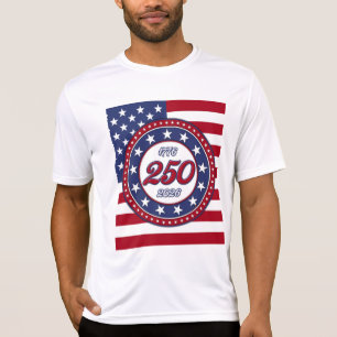 Camiseta Aniversário de 250 anos da América com a bandeira