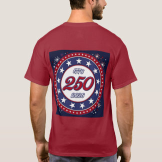 Camiseta Aniversário de 250 anos da América Gráficos de Fog