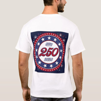 Camiseta Aniversário de 250 anos da América Gráficos de Fog