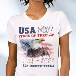 Camiseta Aniversário de 250 anos da liberdade da América em