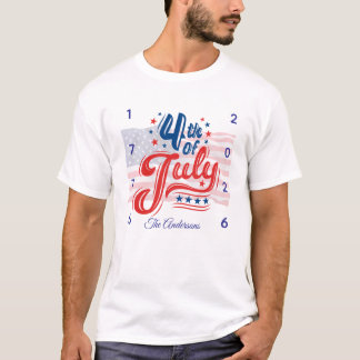 Camiseta Aniversário de 250 anos do 4 de julho EUA Básico 