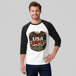 Camiseta Aniversário de 250 anos dos EUA 1776-2026 Masculin