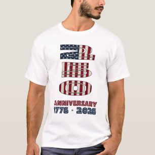 Camiseta Aniversário de 250 anos dos EUA 1776-2026 Semiquin