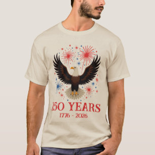 Camiseta Aniversário de 250 anos dos EUA 2026 1776 - 2026 P