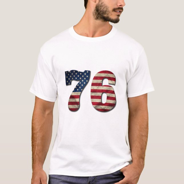 Camiseta Aniversário de 250 Anos dos EUA - Design Patriótic (Frente)
