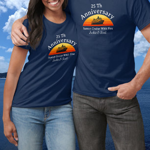 Camiseta Aniversário de 25 anos de Casamento Cruzeiro Azul