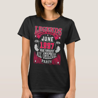 Camiseta Aniversário de 25 anos Para Lendas Nascidas em Jun
