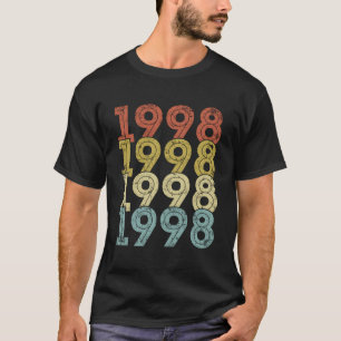 Camiseta Aniversário de 25 anos Vintage, 1998, 25, Aniversá