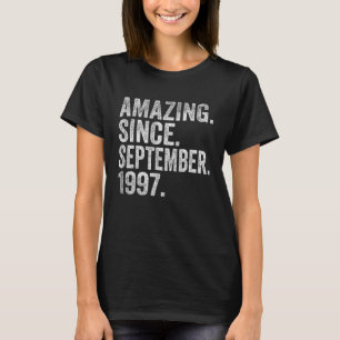 Camiseta Aniversário de 25 de 25 anos é incrível desde sete