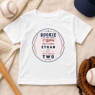 Camiseta Aniversário de 2 anos de beisebol do Novato do Ano