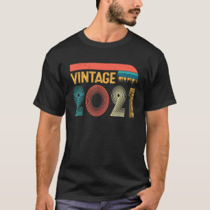 Camiseta Aniversário de 2 anos Vintage 2021 para Homens Mul