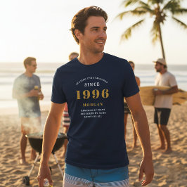 Camiseta aniversário de 30 anos 1996 Nome Personalizado Azu