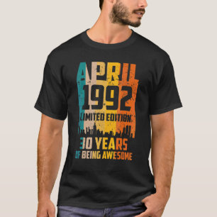 Camiseta aniversário de 30 anos 30 Anos Incrível Desde Abri