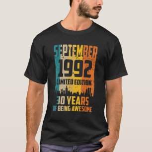 Camiseta aniversário de 30 anos 30 Anos Incrível Desde Sete