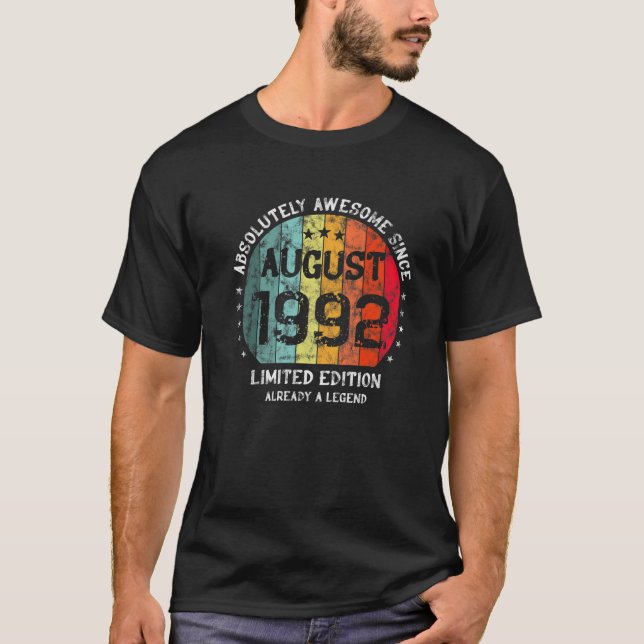 Camiseta aniversário de 30 anos Absolutamente Incrível Desd (Frente)