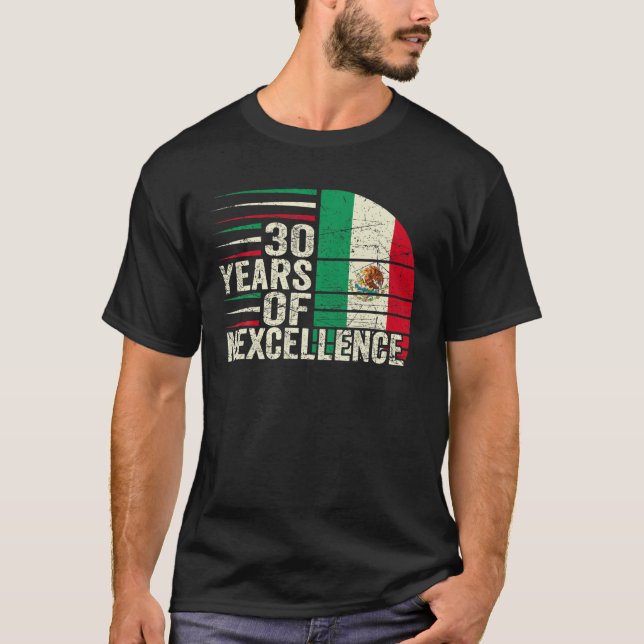 Camiseta Aniversário de 30 anos aniversário de 30 anos mexi (Frente)