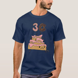 Camiseta aniversário de 30 anos Cake Funny Gag Piada Sarcas