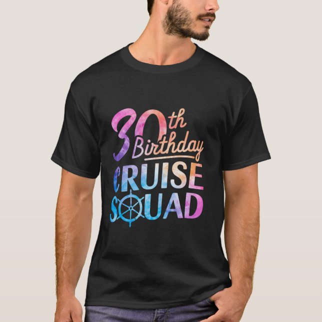 Camiseta aniversário de 30 anos Cruise Squad Funny aniversá (Frente)