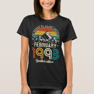 Camiseta aniversário de 30 anos de 30 anos, fevereiro de 19
