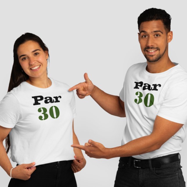 Camiseta Aniversário de 30 anos de golfe Par tee trinta (Criador carregado)