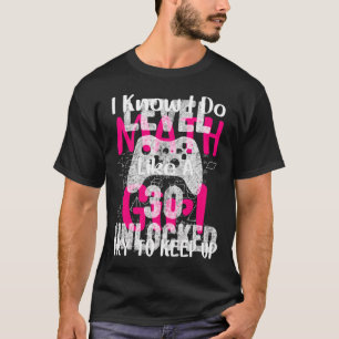 Camiseta Aniversário de 30 anos de jogador de vídeo bonito,