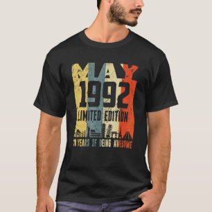 Camiseta Aniversário de 30 anos de maio de 1992