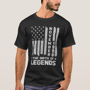 Camiseta aniversário de 30 anos De Novembro De 1990 Nascim