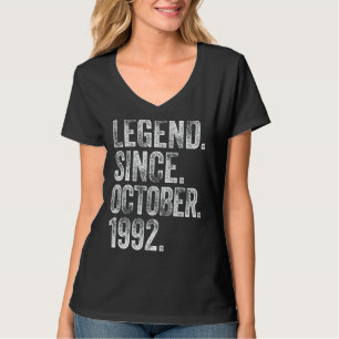 Camiseta aniversário de 30 anos de outubro Nascer 30 anos d