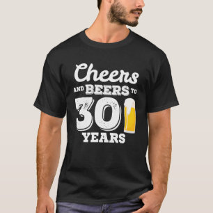 Camiseta aniversário de 30 anos e Cervejas 30 Anos 30 Décim