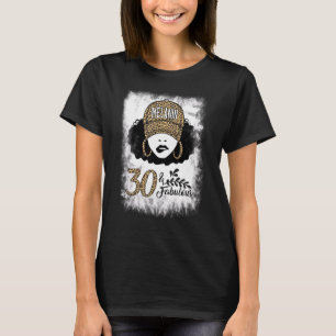 Camiseta aniversário de 30 anos Fabuloso Melanina Leopardo,
