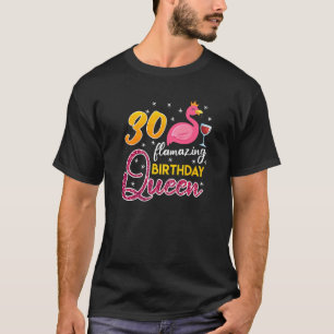 Camiseta aniversário de 30 anos feminino 30 anos Flamingo i
