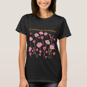 Camiseta aniversário de 30 anos Floral Moderno bonito Com I