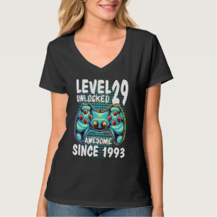 Camiseta aniversário de 30 anos Gamer Boy Level 30 Desbloqu