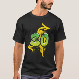 Camiseta aniversário de 30 anos homens mulheres legal spray