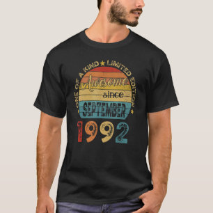 Camiseta aniversário de 30 anos Incrível Desde Setembro De 