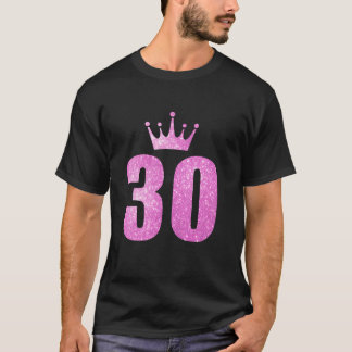 Camiseta aniversário de 30 anos King Queen Royal aniversári