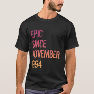 Camiseta aniversário de 30 anos Men Epic Nascer novembro de