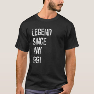 Camiseta aniversário de 30 anos Men Women Nascer maio de 19