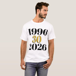 Camiseta Aniversário de 30 anos Milestone Vintage 1996