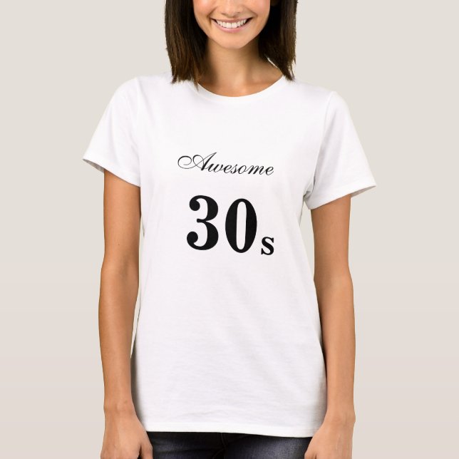 Camiseta Aniversário de 30 anos moderno (Frente)