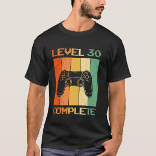 Camiseta Aniversário de 30 anos NÍVEL 30 COMPLETO Festa de