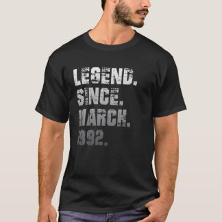 Camiseta aniversário de 30 anos oferece lenda de 30 anos de