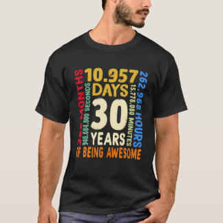 Camiseta aniversário de 30 anos Pai Incrível Mãe Homens Fam