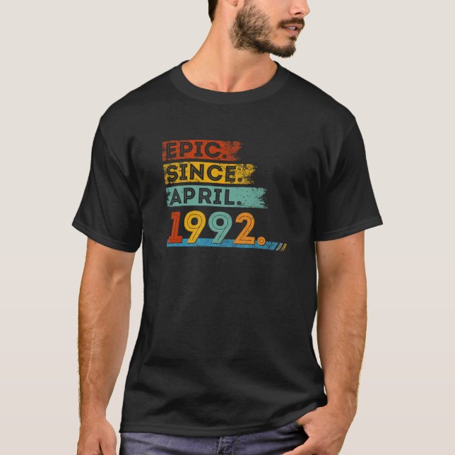 Camiseta aniversário de 30 anos Para Epic De 30 Anos Desde  (Frente)