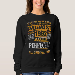 Camiseta aniversário de 30 anos Para Legendas Nascer De Ago