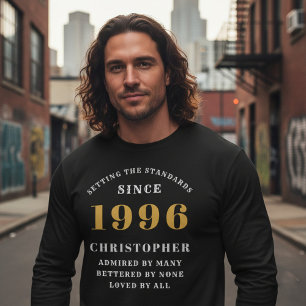 Camiseta Aniversário de 30 anos Personalizado 1996 Adiciona
