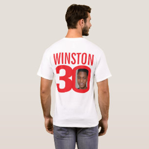 Camiseta aniversário de 30 anos personalizado nome e model